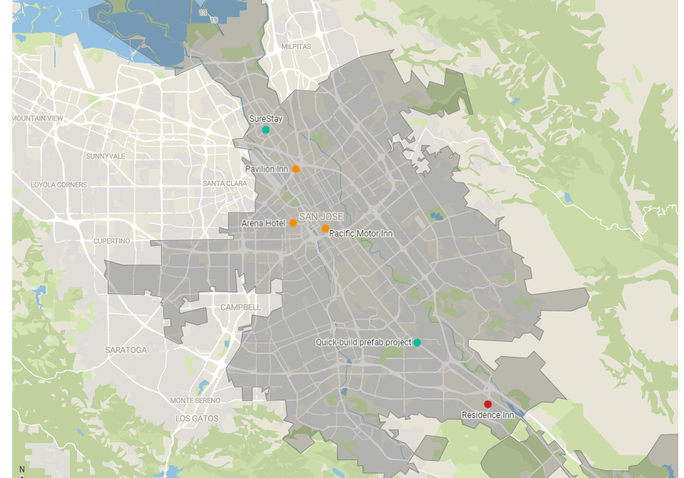 A map of San Jose