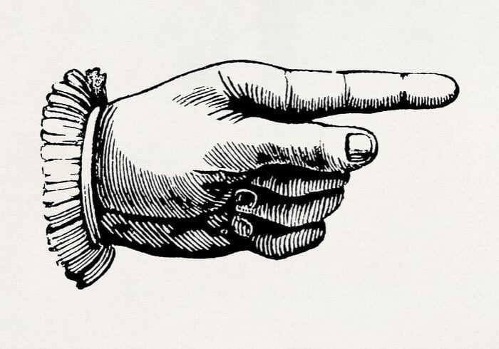 A manicule or pointing hand (1850) vintage icon. Original public domain image from Wikipedia. Digitally enhanced by rawpixel.

More:

 Original public domain image from <a href="https://commons.wikimedia.org/wiki/File:Typographic_Ornaments_-_Pointing_Hand.jpg" target="_blank" rel="noopener noreferrer nofollow">Wikimedia Commons</a>